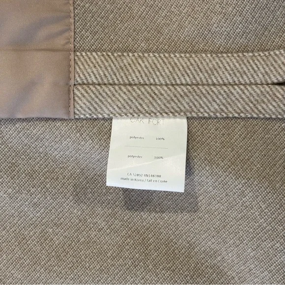 OAK + FORT Women’s Double Faced Belted Coat, Khaki, Size Medium - Picture 6 of 9